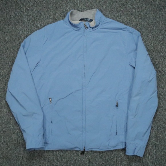 Peter Millar Jacket Men Medium Blue Crown Crafted Stealth Light Insulated Zip